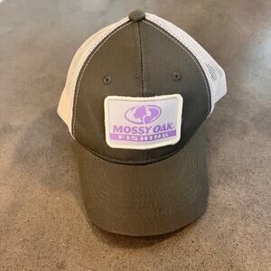 Mossy Oak Fishing Trucker Hat Outdoor cap womens gray purple OSFM